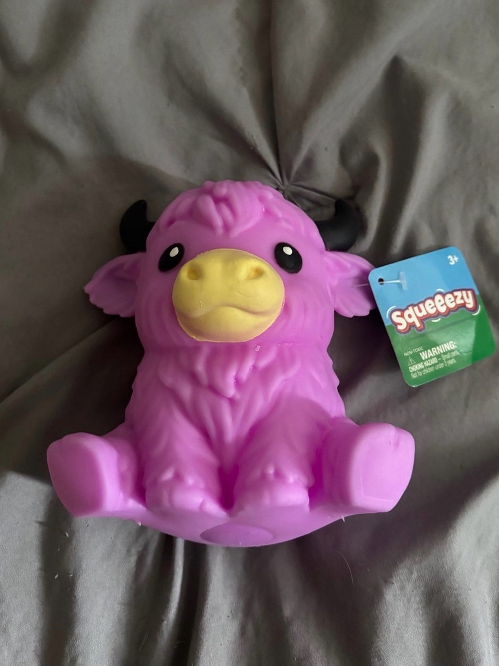 Squeeze purple Highland Cow Sensory toy NWT
